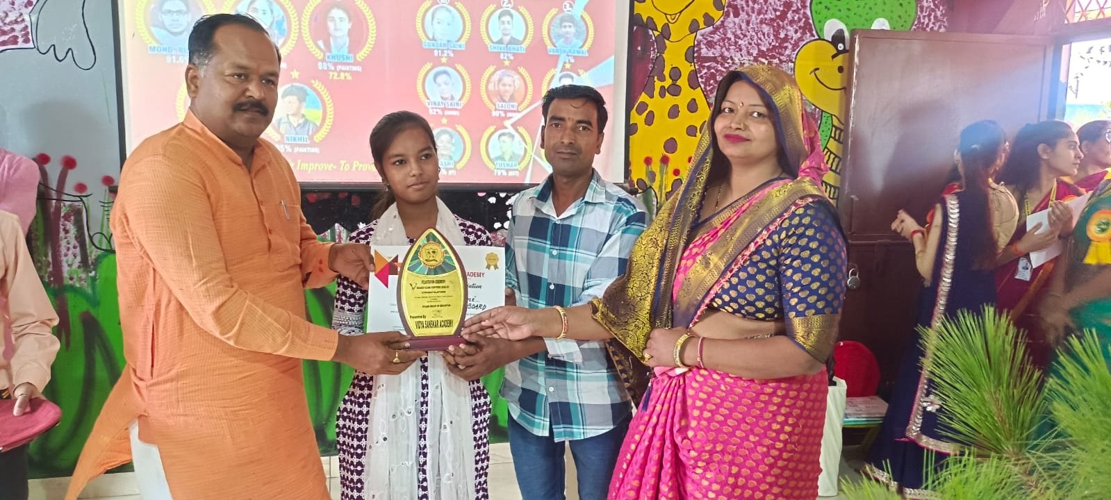 Board exam toppers felicitated at Vidya Sanskar Academy